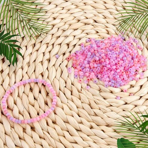 750 قطعة 4 مللي متر خرز زجاجي مستدير كريستال فضفاض خرز مستلزمات صناعة المجوهرات DIY بها بنفسك القلائد والأساور والأقراط والحرف اليدوية (مختلط الألوان) in Kuwait