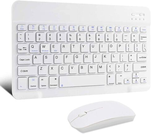 مجموعة لوحة مفاتيح وماوس لاسلكية - أبيض in Kuwait