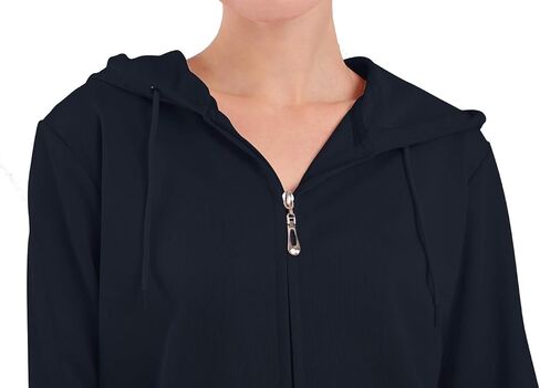 بدلات الركض النسائية مجموعات ملابس رياضية قطعتين سويت شيرت وسراويل رياضية بسحاب كامل هوديي رياضية (أسود، L) in Kuwait