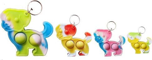 20 Packs Bulk Dog Puppy Backpack Keychain Decor Rainbow Mini pop Fidget for Students Gift and Dog Party Favors,Students Bubble Prize for boy and Little Girl Kids in Saudi Arabia