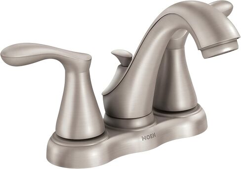 Moen WS84944SRN Varese Two-Handle Lavatory Faucet, Spot Resist Brushed Nickel in Kuwait