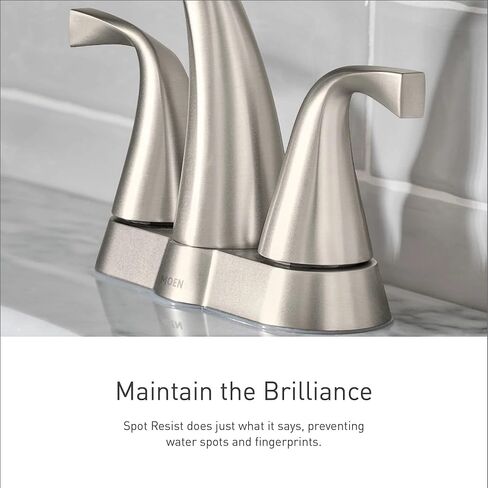 Moen WS84944SRN Varese Two-Handle Lavatory Faucet, Spot Resist Brushed Nickel in Kuwait