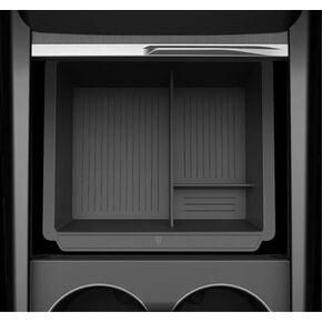 Tudia Center Console Traceizer Tracher مصمم لنموذج Tesla 3 (2021-2023) / Model Y (2021-2024)-[غير متوافق مع الطراز 3 2024/2025] ملحقات التخزين الداخلية للسيليكون السلس الشريحة in Kuwait