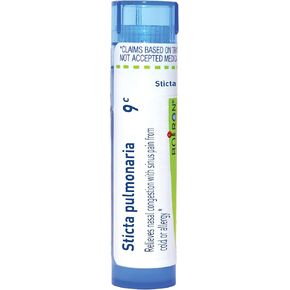Boiron Sticta Pulmonaria 9C for Nasal Congestion with Sinus Pain from Cold or Allergy - 80 Pellets in Saudi Arabia