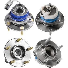 Detroit Axle - 4pc Wheel Bearing Hubs for 1997-2008 Chevy Corvette, 2004-2008 Cadillac XLR, Replacement 2005 2006 2007 Front and Rear 4 Wheel Bearing and Hubs Assembly in Saudi Arabia