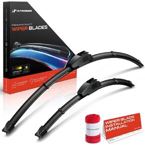 حزمة A-premium من شفرتين ممسحة من الزجاج الأمامي مع مؤشر وملابس-متوافقة مع نيسان مورانو ، أريا آند إنفينيتي QX50 ، QX55 ، Q45-26 "و 18" ، موصل ذراع الخطاف ، اليسار واليمين in Kuwait