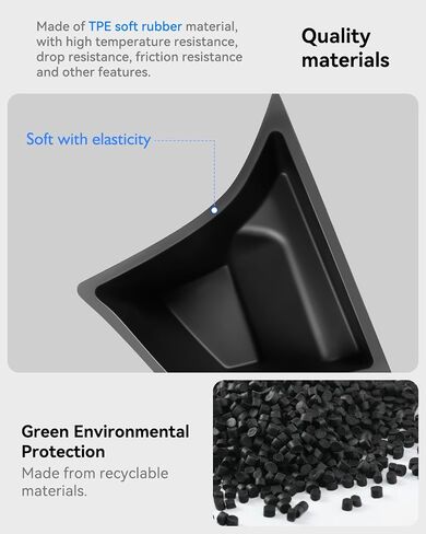 Trunk Organizer for 2024 2025 Tesla Model 3 Highland Accessories Rear Trunk Storage Bins Side Box with Lids for 2025 2024 Model 3 Interior Accessories TPE Material Waterproof Odorless 2 PCS in Saudi Arabia