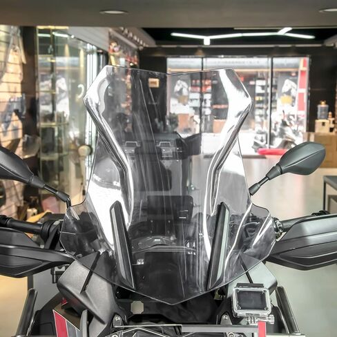 Motorcycle Windshield Deflector Windscreen Fit for R1200GS/Adventure 2013-2019 R1250GS/Adv 2018-2023 Wind Shield Screen Visor Flyscreen, Transparent in Kuwait
