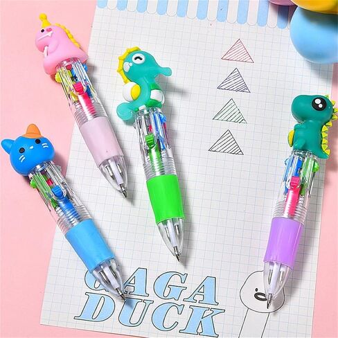 30 PCS Mini Multicolor Les ، 4 in1 Kawaii Party Party Bag Pen ، Point Pens لأعياد الميلاد وحفلات الأطفال ، هدايا الأقلام اللطيفة الحبر Kawaii مجموعة (أسلوب متنوع) in Kuwait