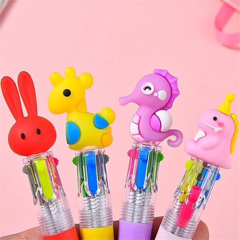 30 PCS Mini Multicolor Les ، 4 in1 Kawaii Party Party Bag Pen ، Point Pens لأعياد الميلاد وحفلات الأطفال ، هدايا الأقلام اللطيفة الحبر Kawaii مجموعة (أسلوب متنوع) in Kuwait