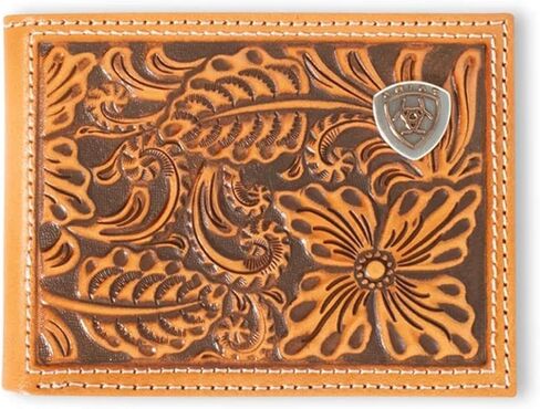 ARIAT BIFOLD FLOROL SESSING WALLET ، NUTMEG in Saudi Arabia