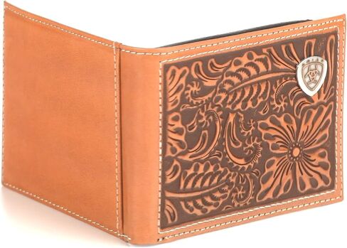 ARIAT BIFOLD FLOROL SESSING WALLET ، NUTMEG in Saudi Arabia