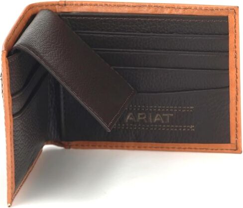 ARIAT BIFOLD FLOROL SESSING WALLET ، NUTMEG in Saudi Arabia