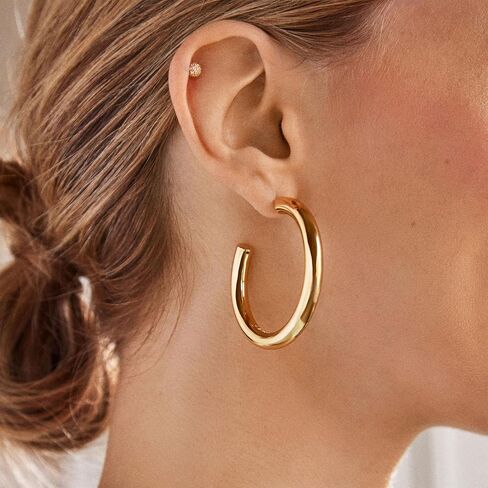 Dalilah Gold Hoop Earrings in Kuwait