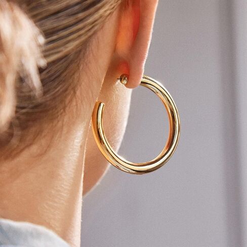 Dalilah Gold Hoop Earrings in Kuwait