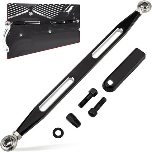 Shift Linkage Rod Gear Shifter Lever Compatible for Harley Davidson Road King Touring Softail Dyna Street Glide 1986-2024 (Long Slot, Chrome) in Saudi Arabia