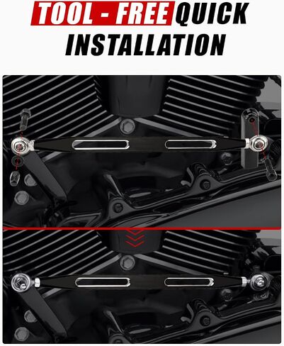 Shift Linkage Rod Gear Shifter Lever Compatible for Harley Davidson Road King Touring Softail Dyna Street Glide 1986-2024 (Long Slot, Chrome) in Saudi Arabia