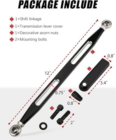Shift Linkage Rod Gear Shifter Lever Compatible for Harley Davidson Road King Touring Softail Dyna Street Glide 1986-2024 (Long Slot, Chrome) in Saudi Arabia