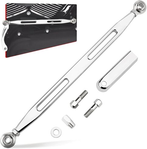 Shift Linkage Rod Gear Shifter Lever Compatible for Harley Davidson Road King Touring Softail Dyna Street Glide 1986-2024 (Long Slot, Chrome) in Saudi Arabia