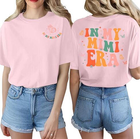 ميمي قميص النساء جدة الجدة في Mimi Era Graphic Tees عرضية الجدة الهدية in Kuwait