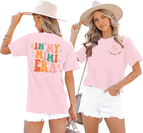 ميمي قميص النساء جدة الجدة في Mimi Era Graphic Tees عرضية الجدة الهدية in Kuwait