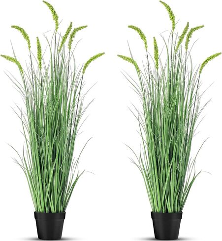 Jexine 2 Pieces Faux Plants Outdoor 4 ft Tall Artificial Grass Faux Greenery Floor Plants for Housewarming Gift House Garden Bathroom Lobby Outdoor (Artificial Onions Grass) in Saudi Arabia