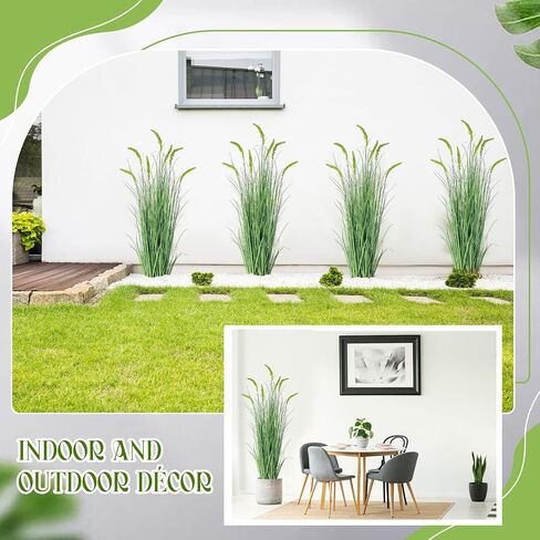 Jexine 2 Pieces Faux Plants Outdoor 4 ft Tall Artificial Grass Faux Greenery Floor Plants for Housewarming Gift House Garden Bathroom Lobby Outdoor (Artificial Onions Grass) in Saudi Arabia