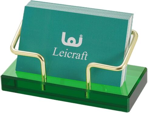 Business Card Holder for Desk, Modern Card Organizers and Office Desk Accessories for Men and Women (Golden) in Kuwait
