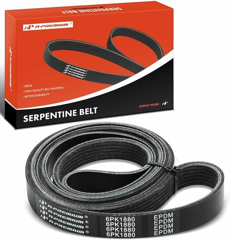 A-Premium Engine Serpentine Drive Belt Compatible with Toyota, Mercedes-Benz, Volkswagen, Audi, Mitsubishi & Chevrolet Cars - Corolla/Matrix 03-08, C230, SLK230, Passat, A4, A6, Lancer, Aveo in Saudi Arabia