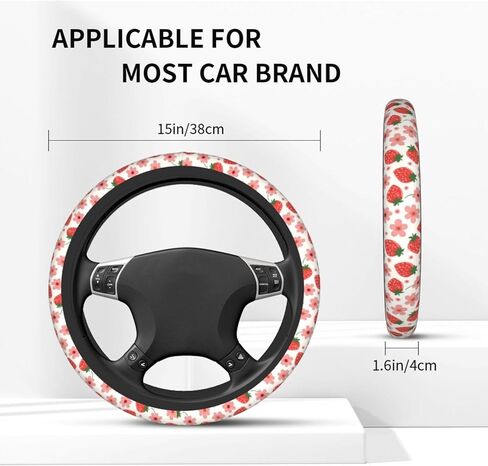 Sun and Moon Celestial Steering Wheel Cover Universal 15 Inch, Anti-Slip Car Accessories, Steering Wheel Protector for Women Men, Car Interior Decor in Saudi Arabia
