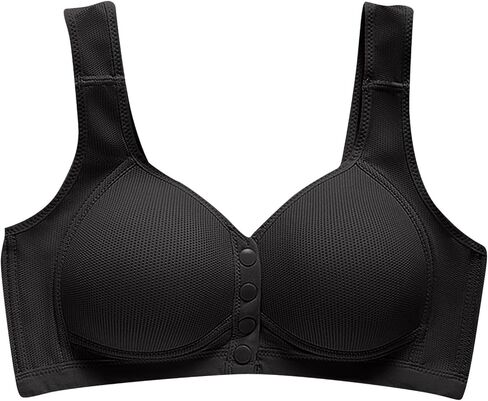 Daisy Bras for Older Women Front Closure Push Up Bras No Underwire Supportive Bras Anti-Sagging Everyday Bras in Saudi Arabia