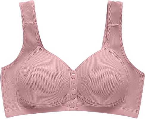 Daisy Bras for Older Women Front Closure Push Up Bras No Underwire Supportive Bras Anti-Sagging Everyday Bras in Saudi Arabia