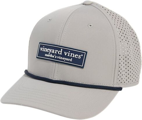 vineyard vines Men's Rubber Patch Logo Box Performance Baseball Hat in Saudi Arabia