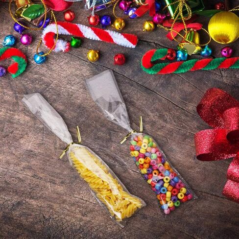 Enenes Cellophane Bags 200-Pack 4x9 Inch Clear Party Favor Bags with Twist Ties for Candy, Cookies, Bakery Treats, Desserts & Gift Packaging in Kuwait