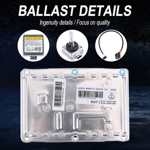2PCs Hid Xenon Ballast & D1S لمبة ، OE 89035113 استبدال Audi A4/S4 B6 ، Volvo S60/S80/XC90 ، VW Passat 2003-2009 Premium ABS Set in Saudi Arabia