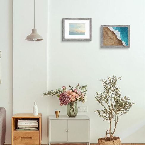 Golden State Art, 16x20 Picture Frame with Mat for 11x14 - High Definition Glass Wall Mounting Horizontal Vertical Display (Silver, 1 Pack) in Kuwait