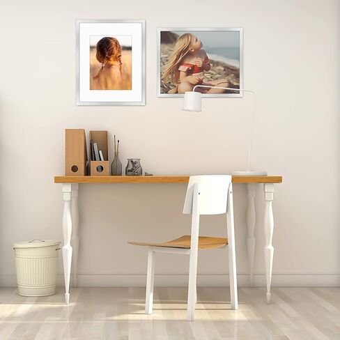 Golden State Art, 16x20 Picture Frame with Mat for 11x14 - High Definition Glass Wall Mounting Horizontal Vertical Display (Silver, 1 Pack) in Kuwait