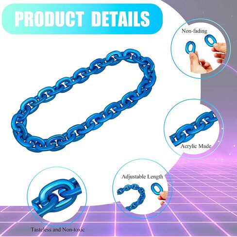 Hip Hop Rapper Big Fake Gold Chain, Thick Punk Chunky Large Plastic Party Chain Costume Necklace, Non-Fading Detachable Chains Mens 80s 90s Jewelry in Saudi Arabia
