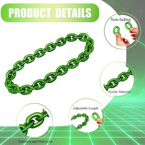 Hip Hop Rapper Big Fake Gold Chain, Thick Punk Chunky Large Plastic Party Chain Costume Necklace, Non-Fading Detachable Chains Mens 80s 90s Jewelry in Saudi Arabia