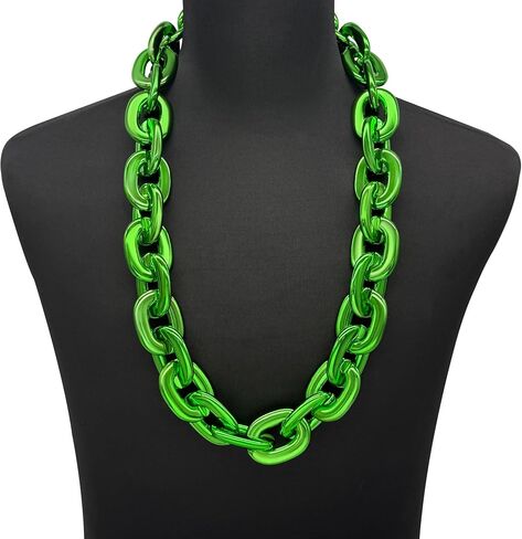 Hip Hop Rapper Big Fake Gold Chain, Thick Punk Chunky Large Plastic Party Chain Costume Necklace, Non-Fading Detachable Chains Mens 80s 90s Jewelry in Saudi Arabia