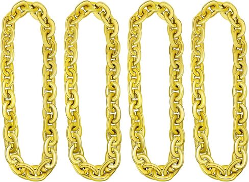 Hip Hop Rapper Big Fake Gold Chain, Thick Punk Chunky Large Plastic Party Chain Costume Necklace, Non-Fading Detachable Chains Mens 80s 90s Jewelry in Saudi Arabia