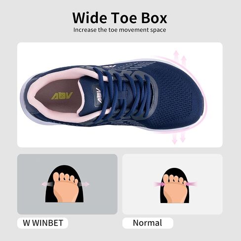 Wide Toe Box Shoes Women with Arch Support Orthotic Plantar Fasciitis Walking Shoes Air Tennis Sneakers in Saudi Arabia