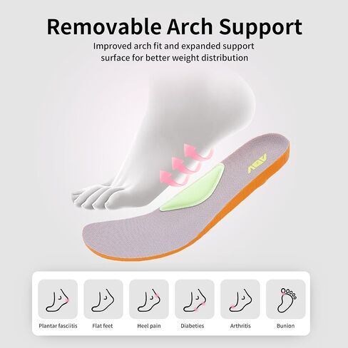 Wide Toe Box Shoes Women with Arch Support Orthotic Plantar Fasciitis Walking Shoes Air Tennis Sneakers in Saudi Arabia