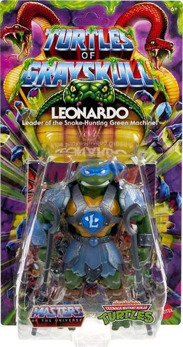 Masters of Universe Origins Turtles of Grayskull Michelangelo Reptile Wars Posable Action Figure, Teenage Mutant Ninja & Motu Crossover Hero Mikey Toy in Kuwait