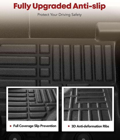 YHTAUTO Floor Mats Fit 2007-2013 Toyota Corolla Sedan, TPE All Weather Floor Liner Odorless Custom Fit Car Mats, 1st 2nd Row Corolla Accessories in Kuwait
