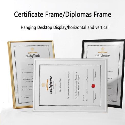 8.3x11.7 Picture Frame - A4 Gold Display Frame,Horizontal and Vertical Formats for Tabletop or Wall Display Thin Photo Frame,Award Frame,Gallery Wall Frame in Saudi Arabia