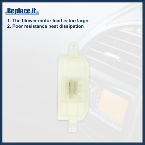 Blower Motor Resistor Replacement Fit for Ford Transit - Pack of 1 White Silver Tone Green Stylish Design in Saudi Arabia