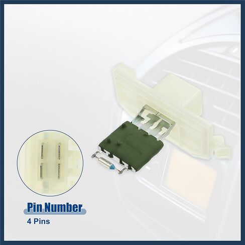 Blower Motor Resistor Replacement Fit for Ford Transit - Pack of 1 White Silver Tone Green Stylish Design in Saudi Arabia