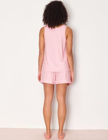 GYS Bamboo Viscose Women Pajama Sets Sleeveless Tank Top with Shorts Summer Lounge Sets in Saudi Arabia