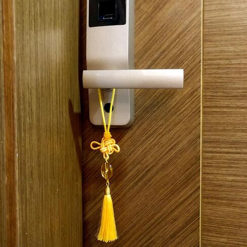 Crystal Feng Shui Coin, purple Tassels Chinese knot, combines traditional Chinese good luck charms with modern crystal energy, wealth, good fortune and success. 1 pack in Kuwait